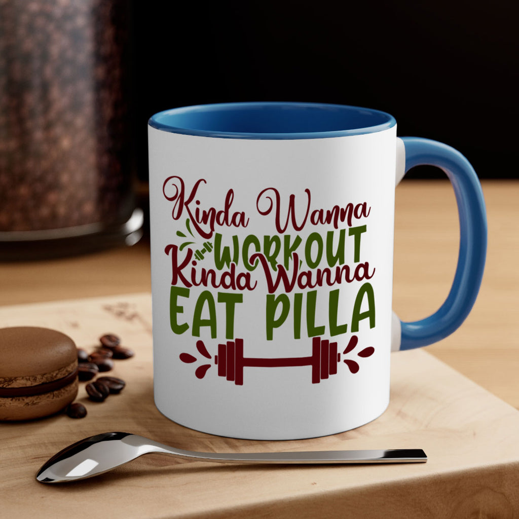 kinda wanna workout kinda wanna eat pilla 38#- gym-Mug / Coffee Cup