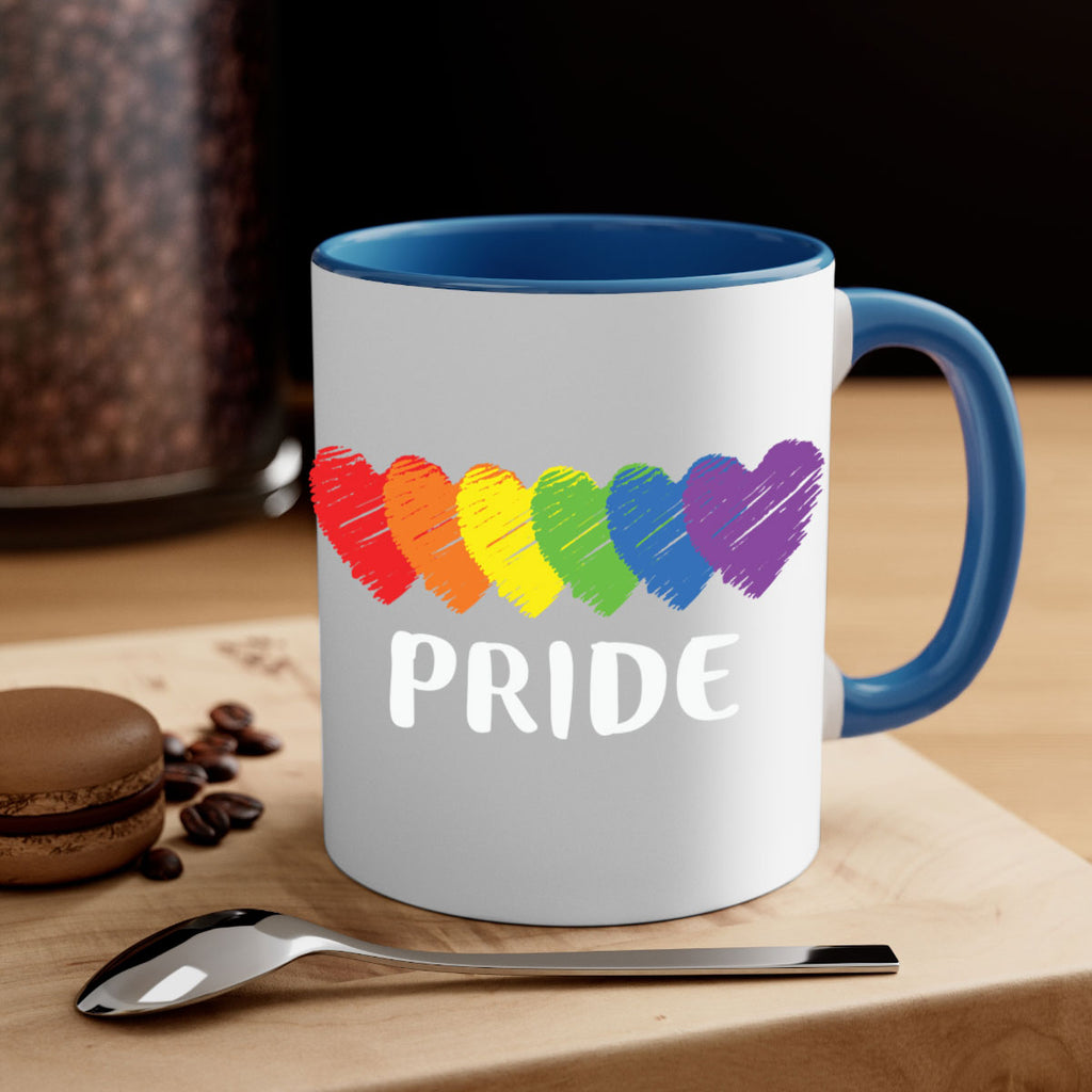 lgbt pride flag rainbow hearts lgbt 99#- lgbt-Mug / Coffee Cup