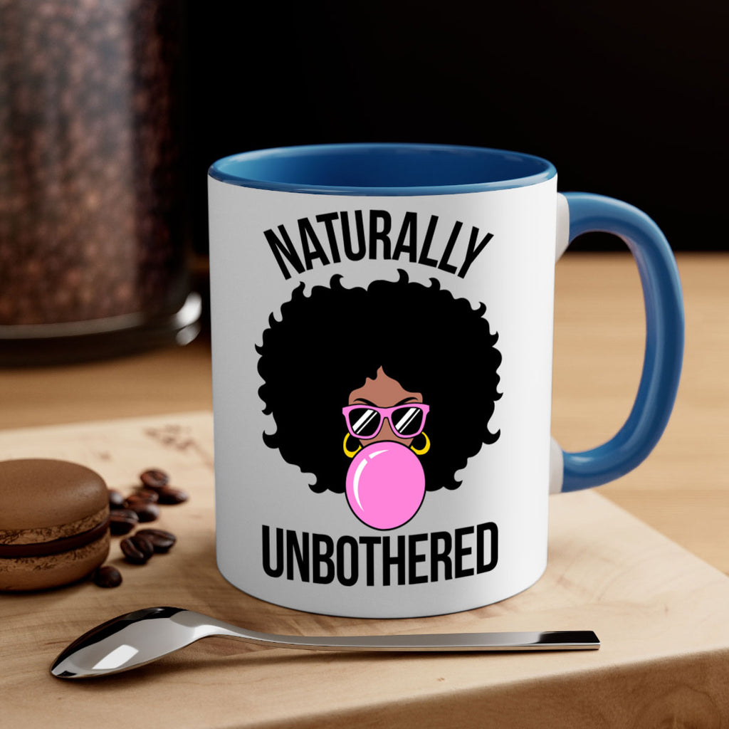 naturally unbothered afro woman 64#- black words - phrases-Mug / Coffee Cup