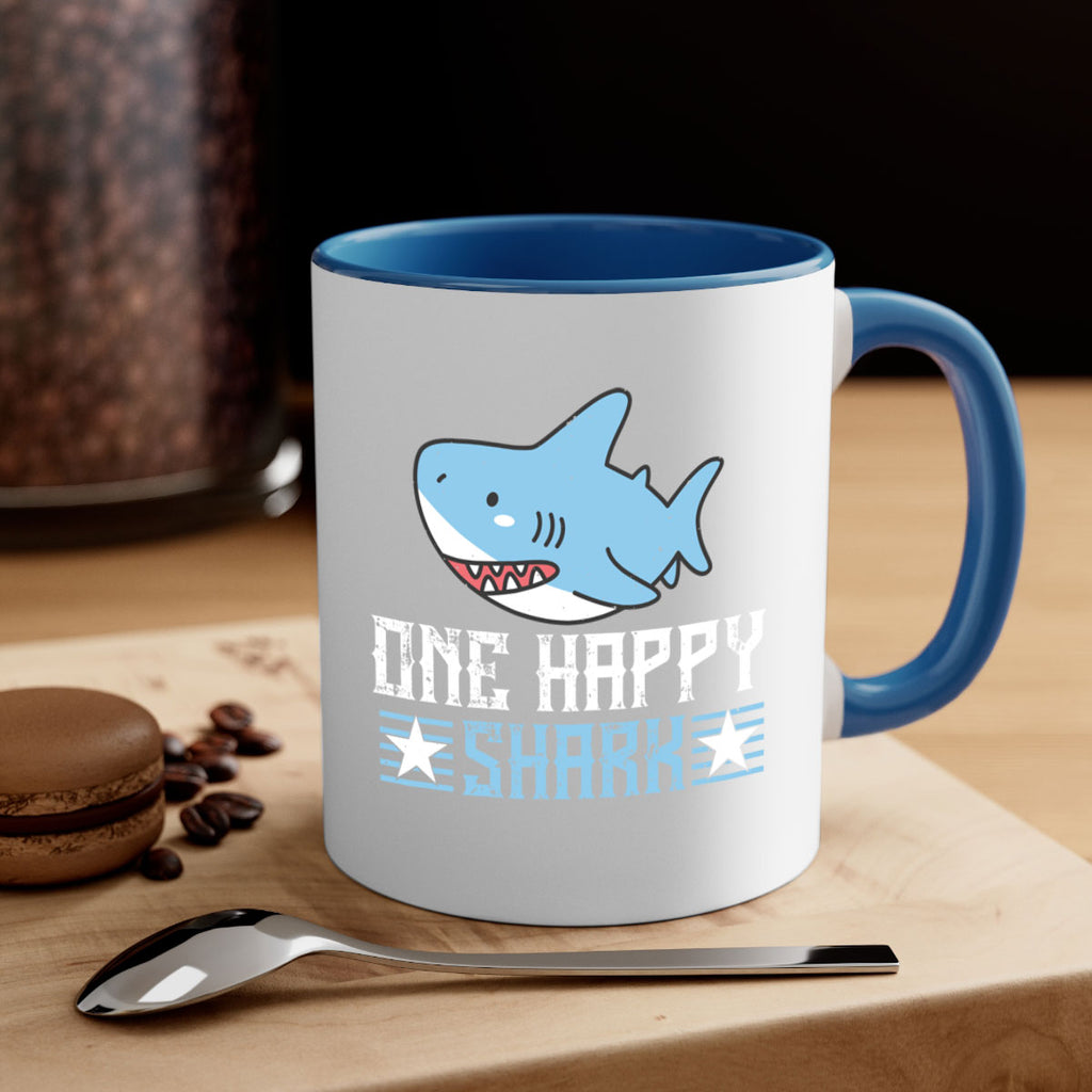 one happy shark Style 50#- Shark-Fish-Mug / Coffee Cup