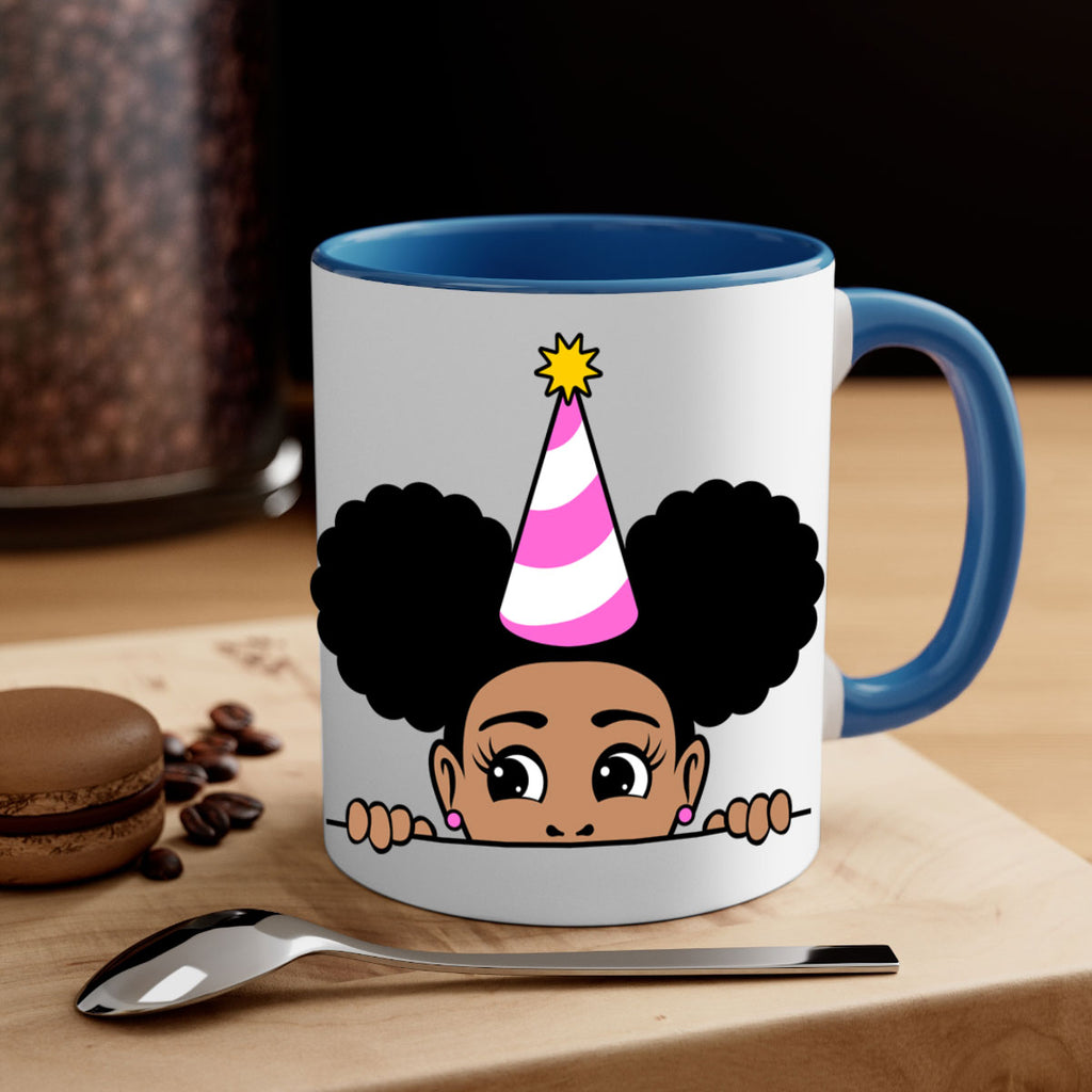 peekaboo afro puffs birthday girl 24#- Black women - Girls-Mug / Coffee Cup