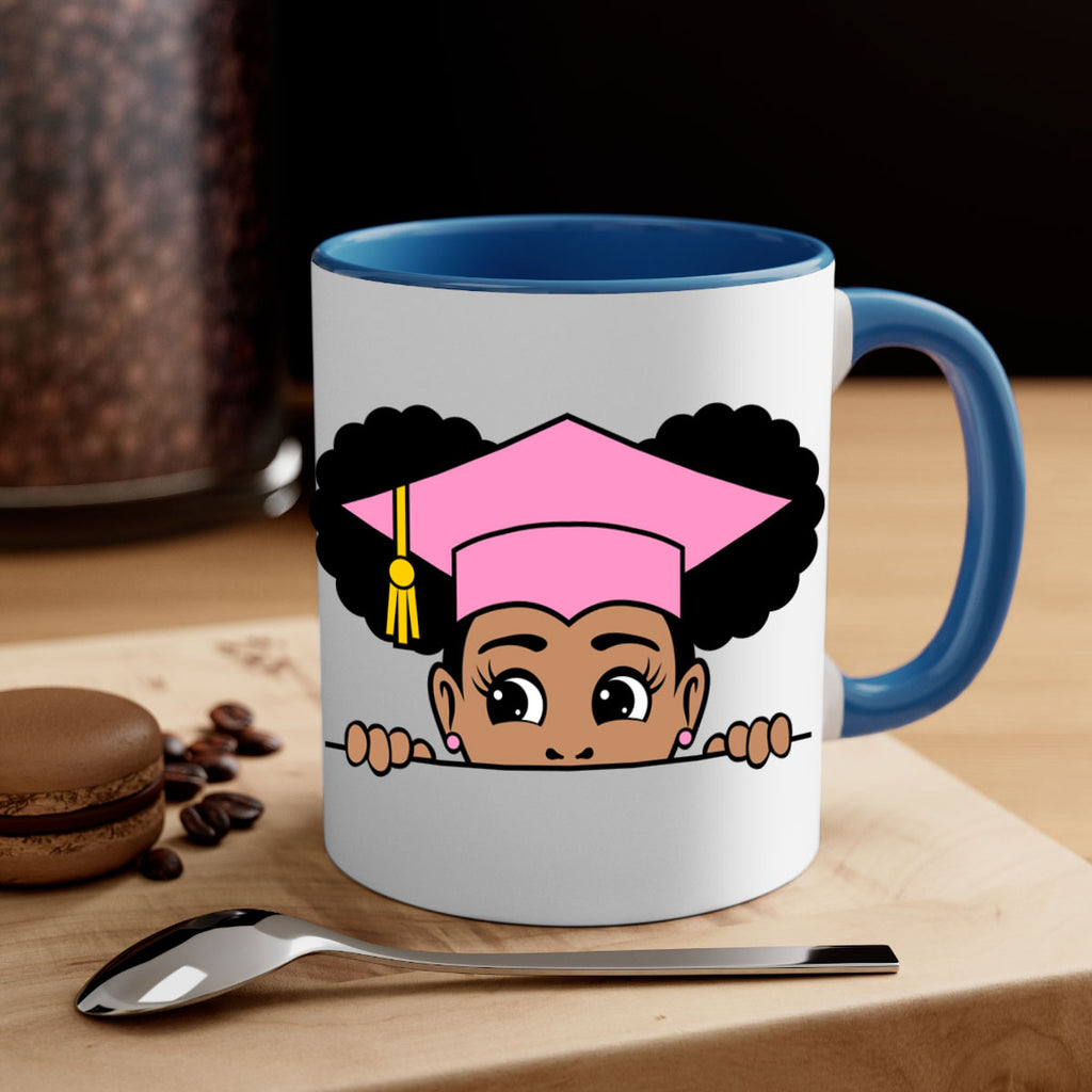 peekaboo afro puffs grad girl 23#- Black women - Girls-Mug / Coffee Cup