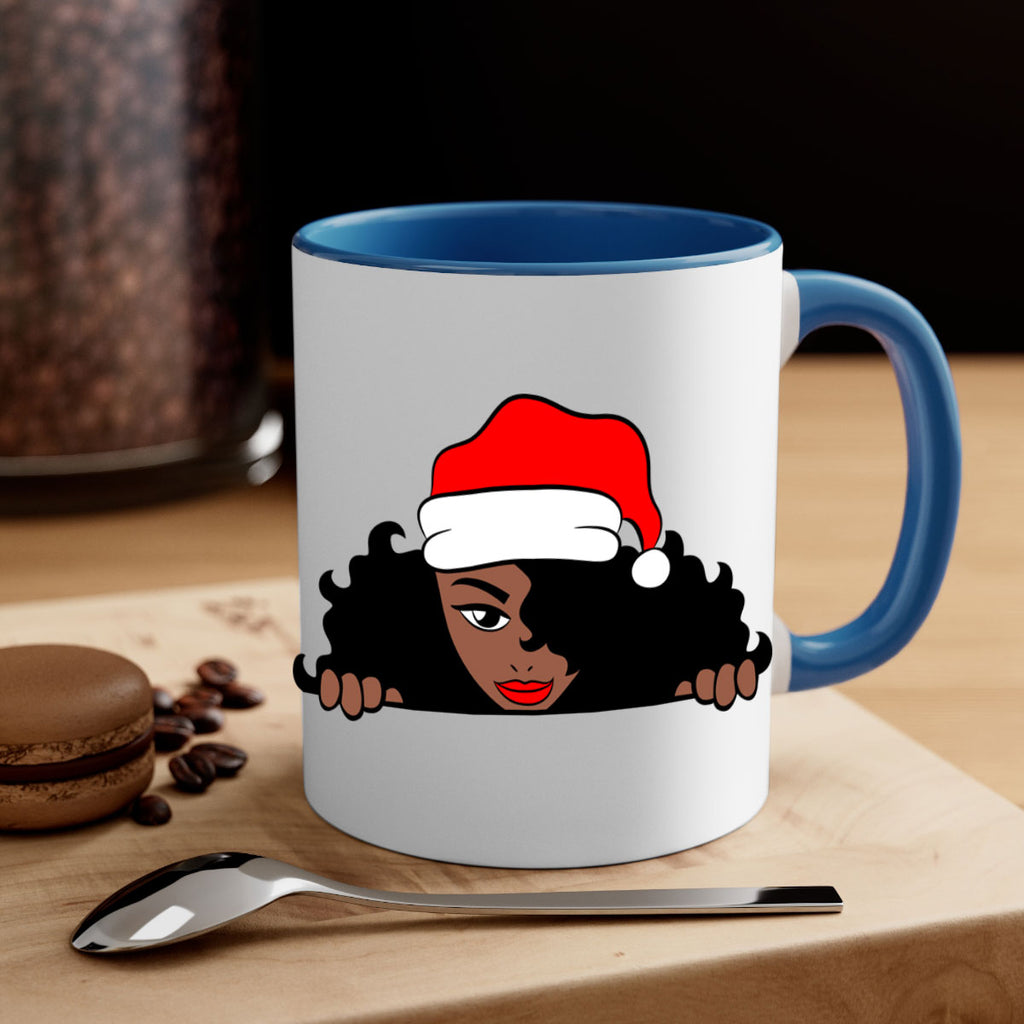 peekaboo santa girl 22#- Black women - Girls-Mug / Coffee Cup