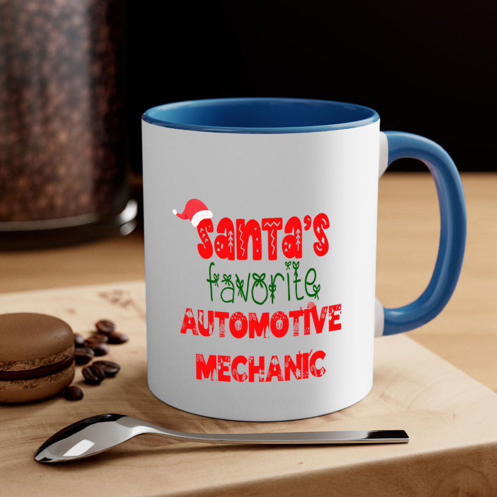 santas favorite automotive mechanic style 668#- christmas-Mug / Coffee Cup