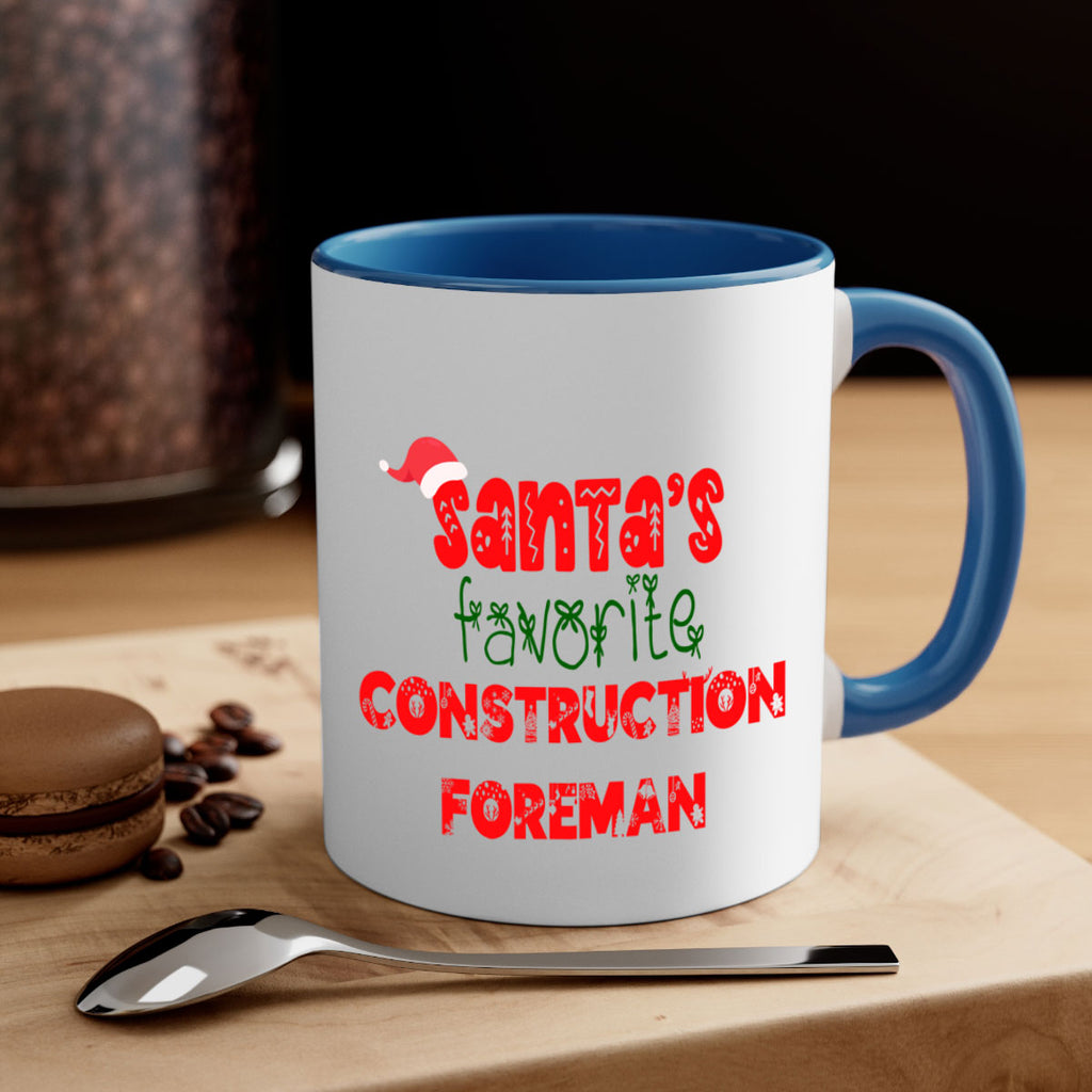 santas favorite construction foreman style 738#- christmas-Mug / Coffee Cup