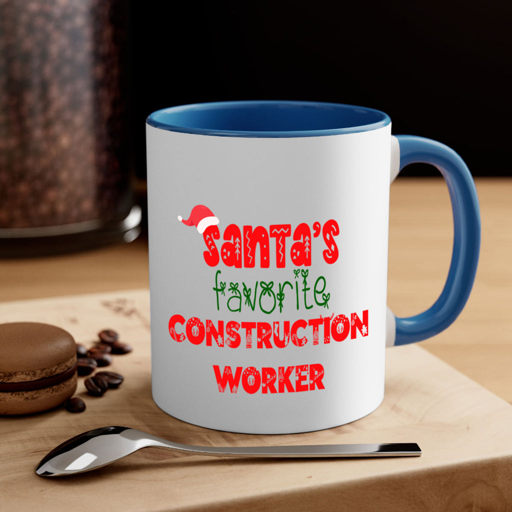 santas favorite construction worker style 739#- christmas-Mug / Coffee Cup