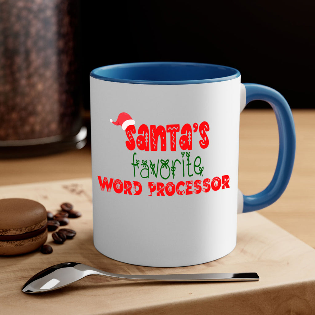 santas favorite word processor style 1158#- christmas-Mug / Coffee Cup