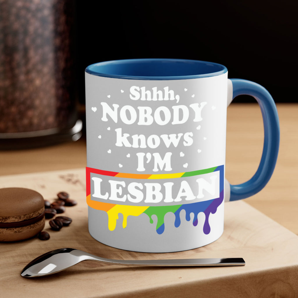 shhh nobody knows im a lgbt 21#- lgbt-Mug / Coffee Cup