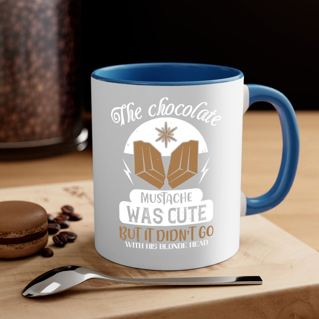 the chocolate mustache was cute but it didn’t go with his blonde head 16#- chocolate-Mug / Coffee Cup
