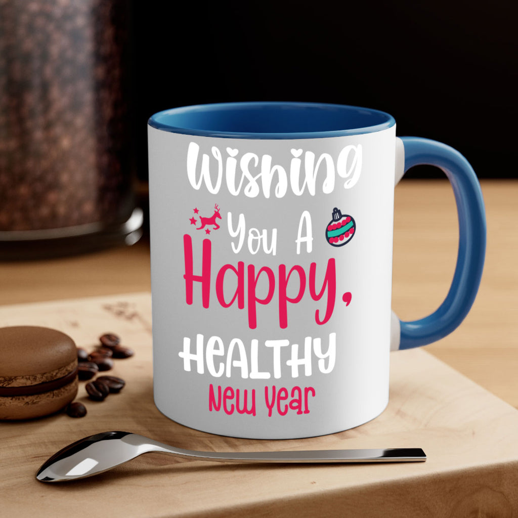 wishing you a happy, healthy new year style 1244#- christmas-Mug / Coffee Cup
