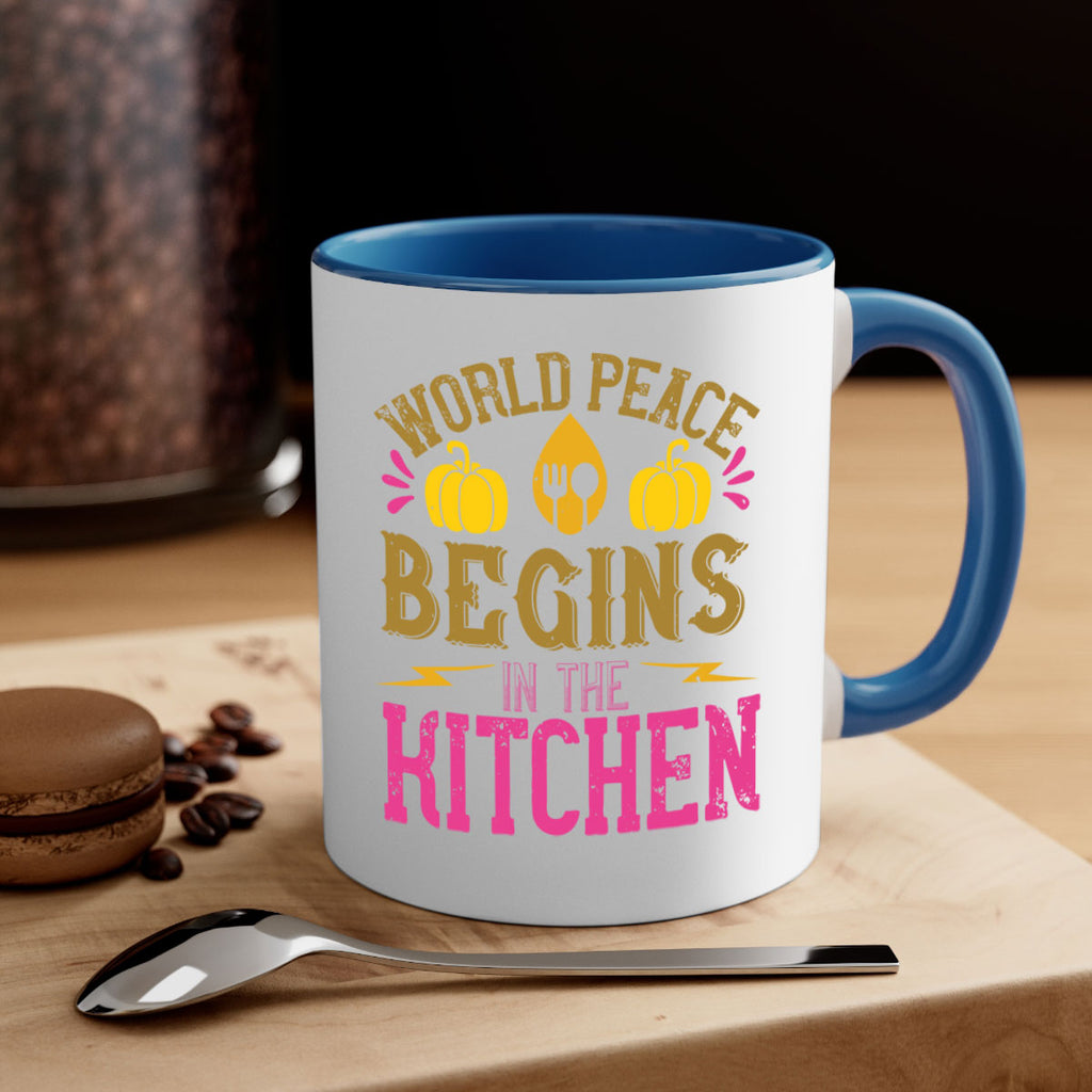 world peace begins in the kitchen 7#- vegan-Mug / Coffee Cup