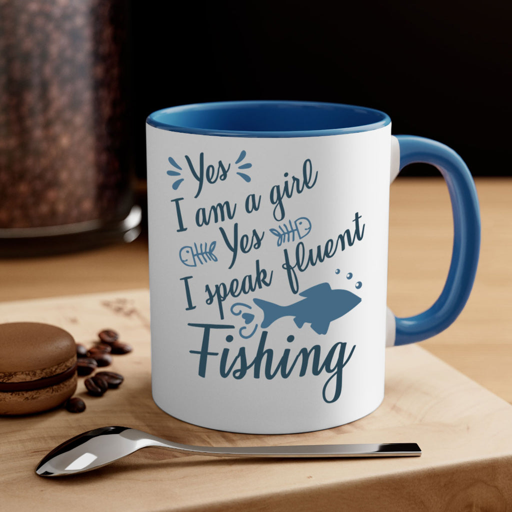yes i am a girl 9#- fishing-Mug / Coffee Cup