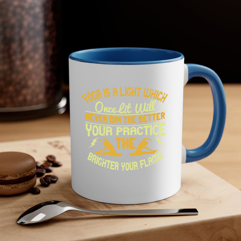 yoga is a light which once lit will never dim the better your practice the brighter your flame 26#- yoga-Mug / Coffee Cup