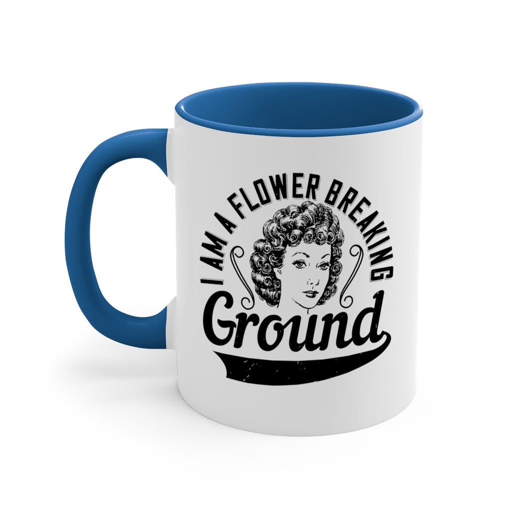 I am a flower breaking ground Style 32#- Afro - Black-Mug / Coffee Cup