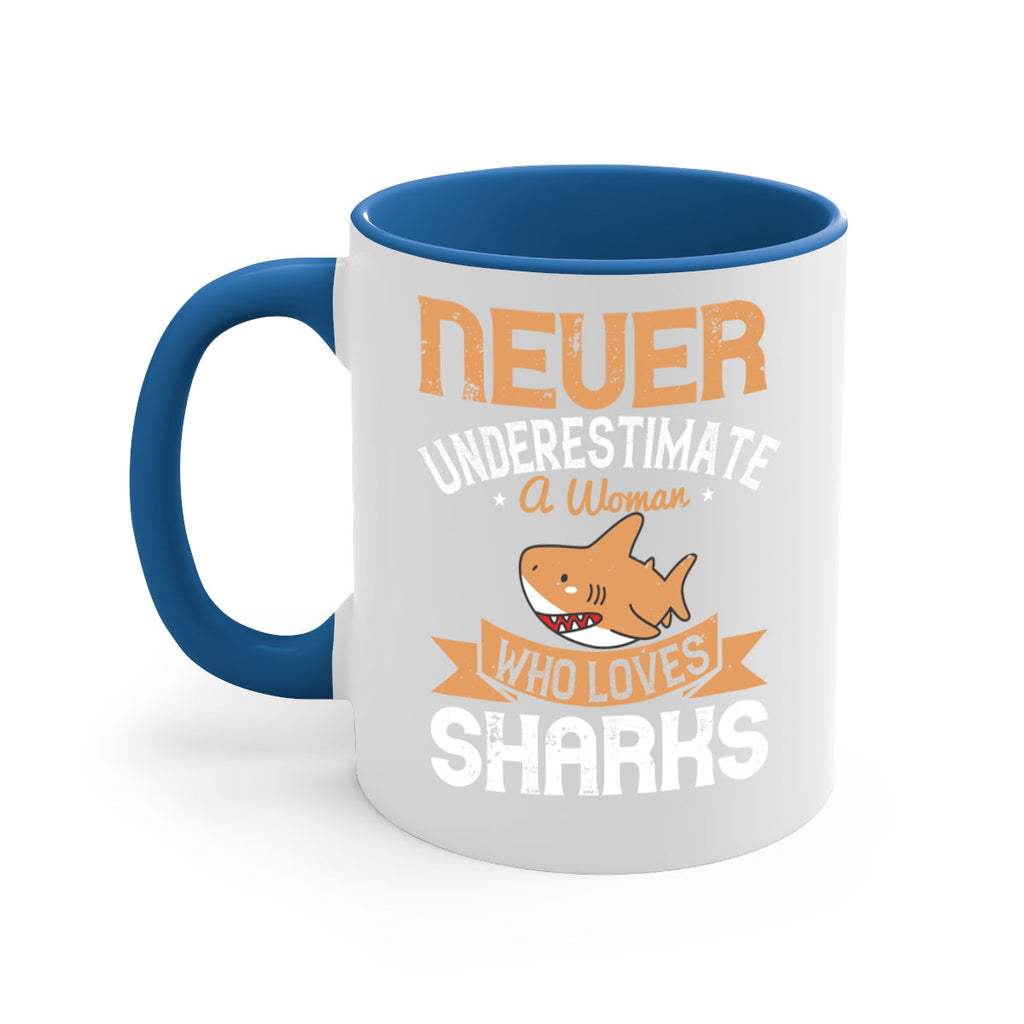 Never underestimate a woman who loves sharks Style 52#- Shark-Fish-Mug / Coffee Cup