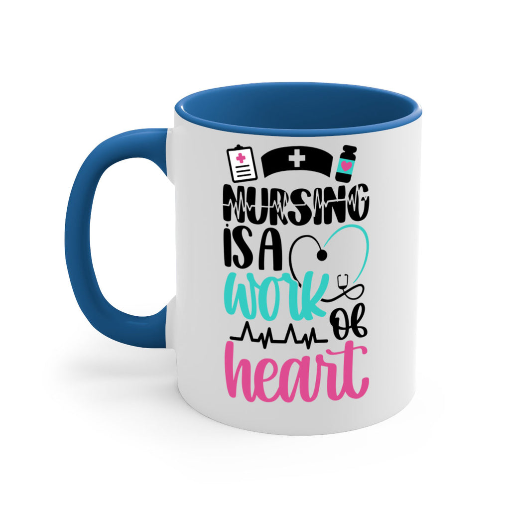 Nursing Is a Work of Heart Style Style 72#- nurse-Mug / Coffee Cup