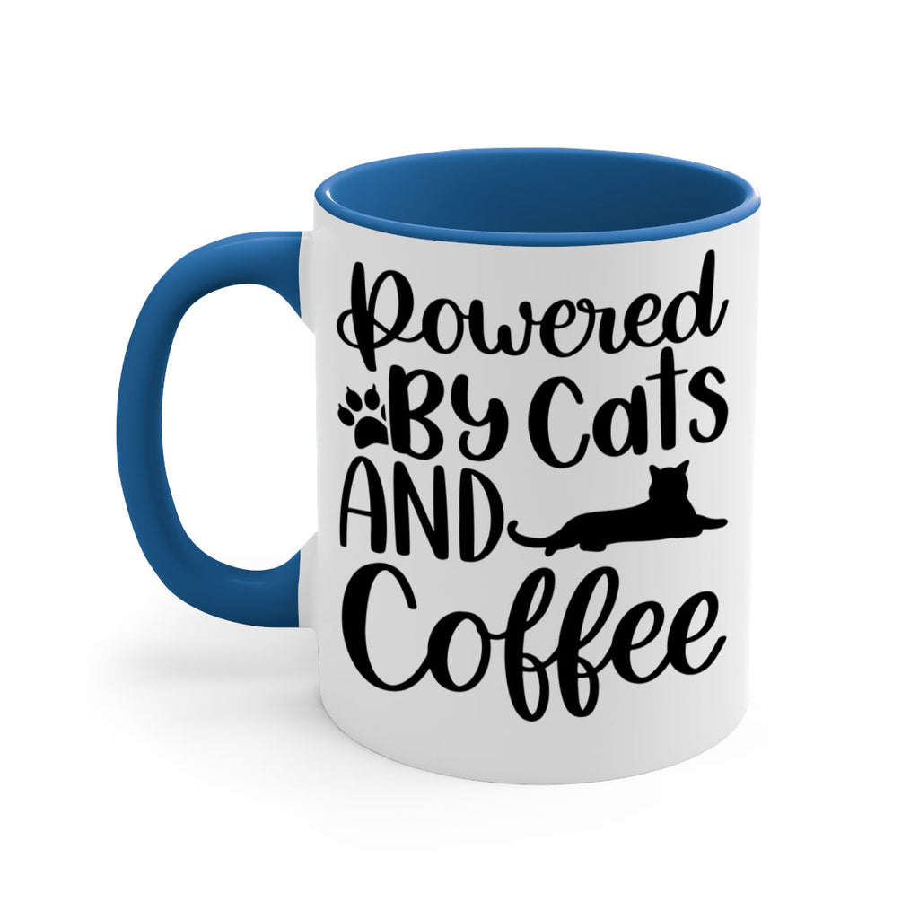 Powered By Cats And Coffee Style 102#- cat-Mug / Coffee Cup