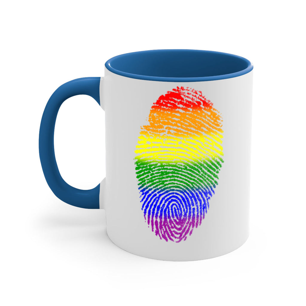 Rainbow Finger print 10#- lgbt-Mug / Coffee Cup