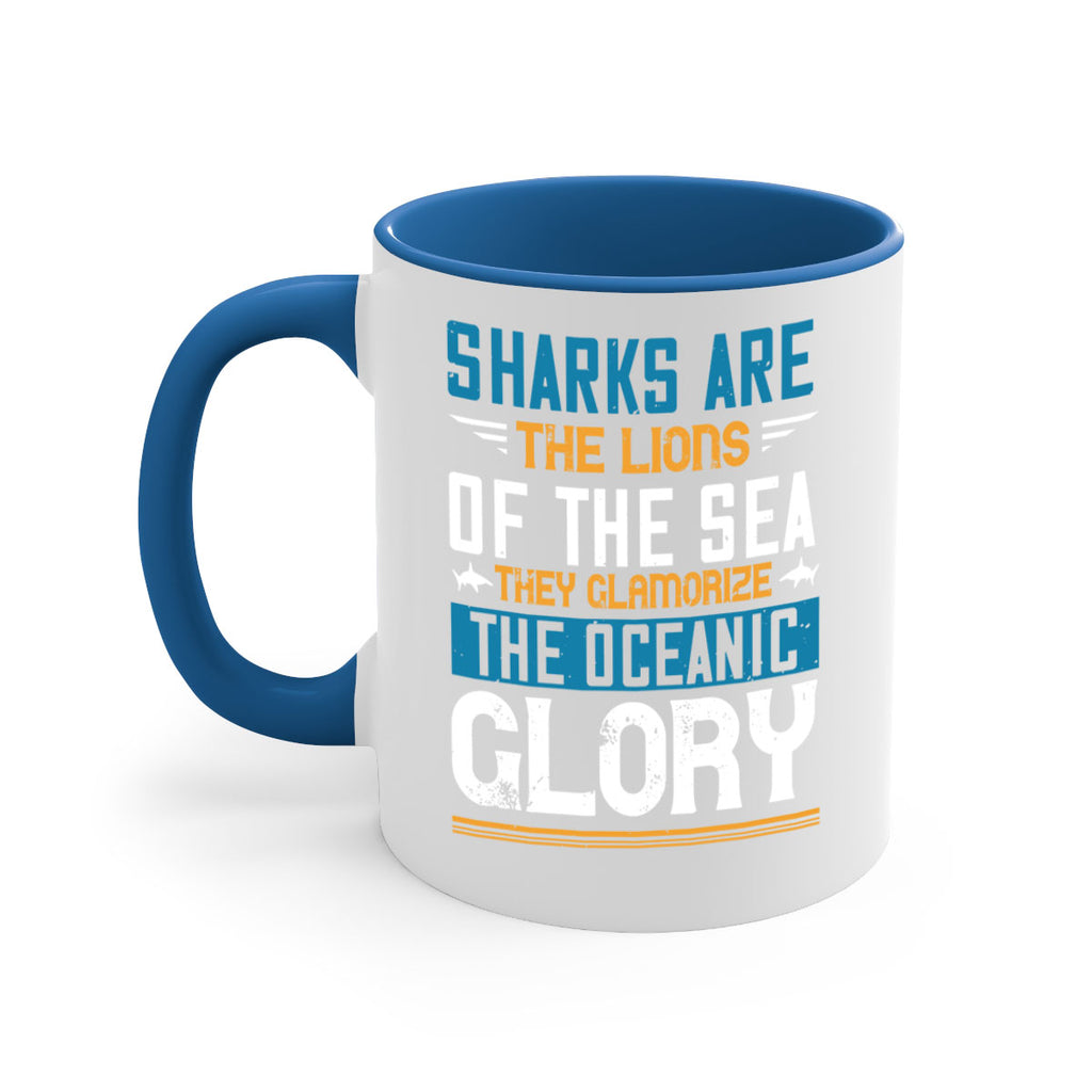 Sharks are the lions of the seaThey glamorize the oceanic glory Style 30#- Shark-Fish-Mug / Coffee Cup