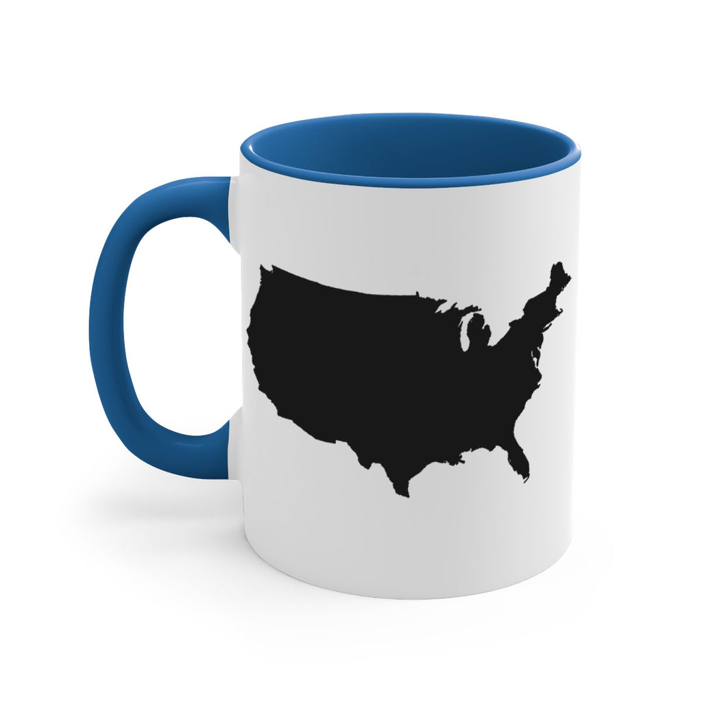 USA Solid Map Style 76#- 4th Of July-Mug / Coffee Cup
