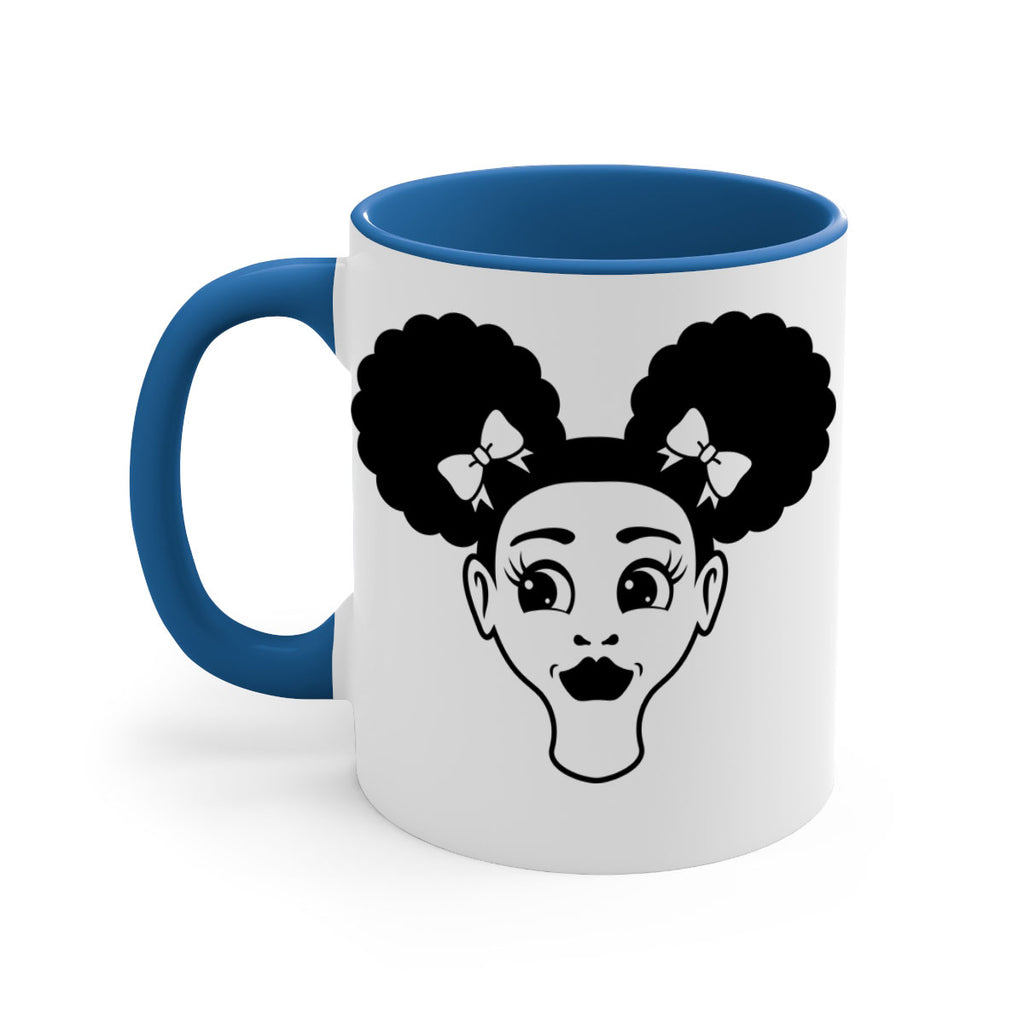 afro puffs girl face 73#- Black women - Girls-Mug / Coffee Cup