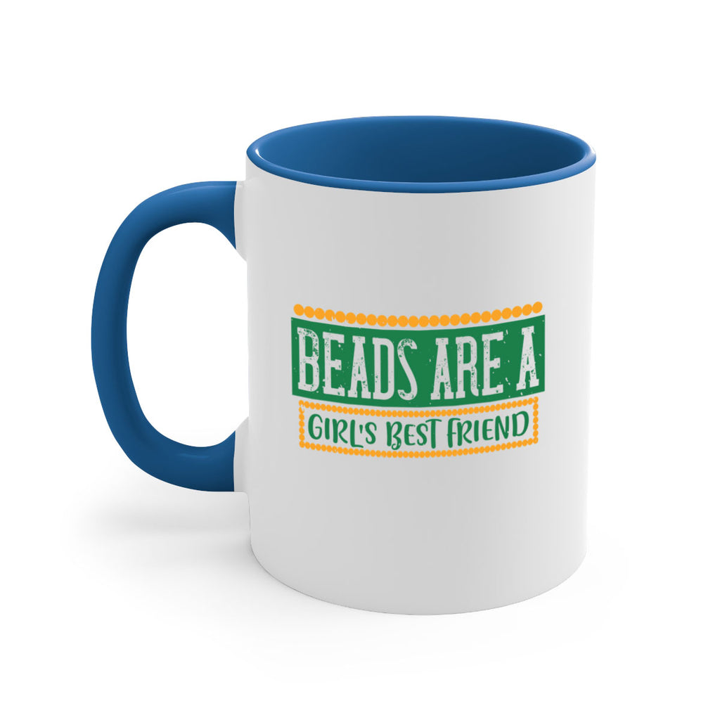 beads are a girls best friend 29#- mardi gras-Mug / Coffee Cup