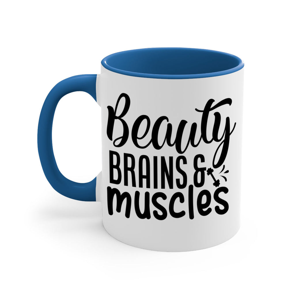 beauty brains muscles 51#- gym-Mug / Coffee Cup