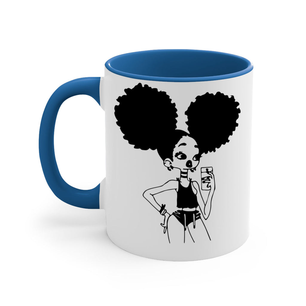 black girl taking mirror selfie  2#- Black women - Girls-Mug / Coffee Cup