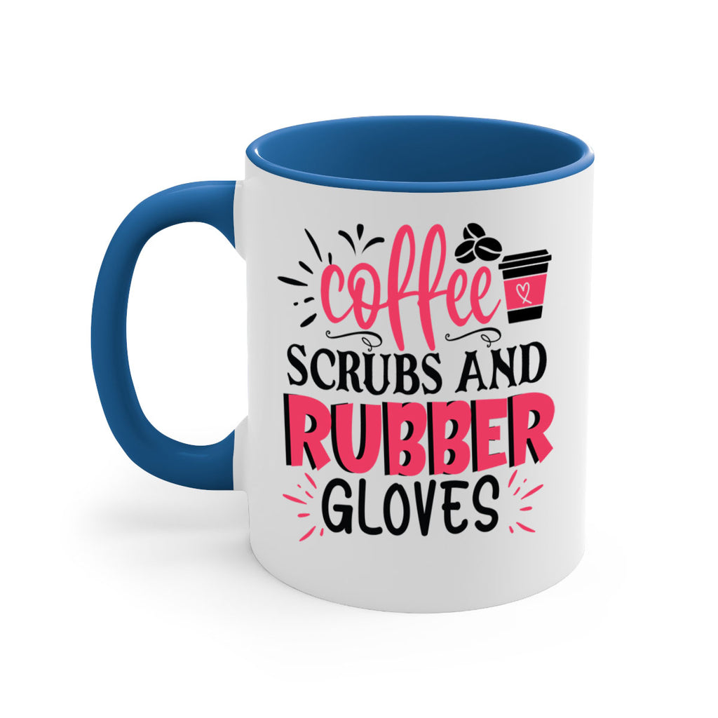 coffee scrubs and rubber gloves Style 393#- nurse-Mug / Coffee Cup