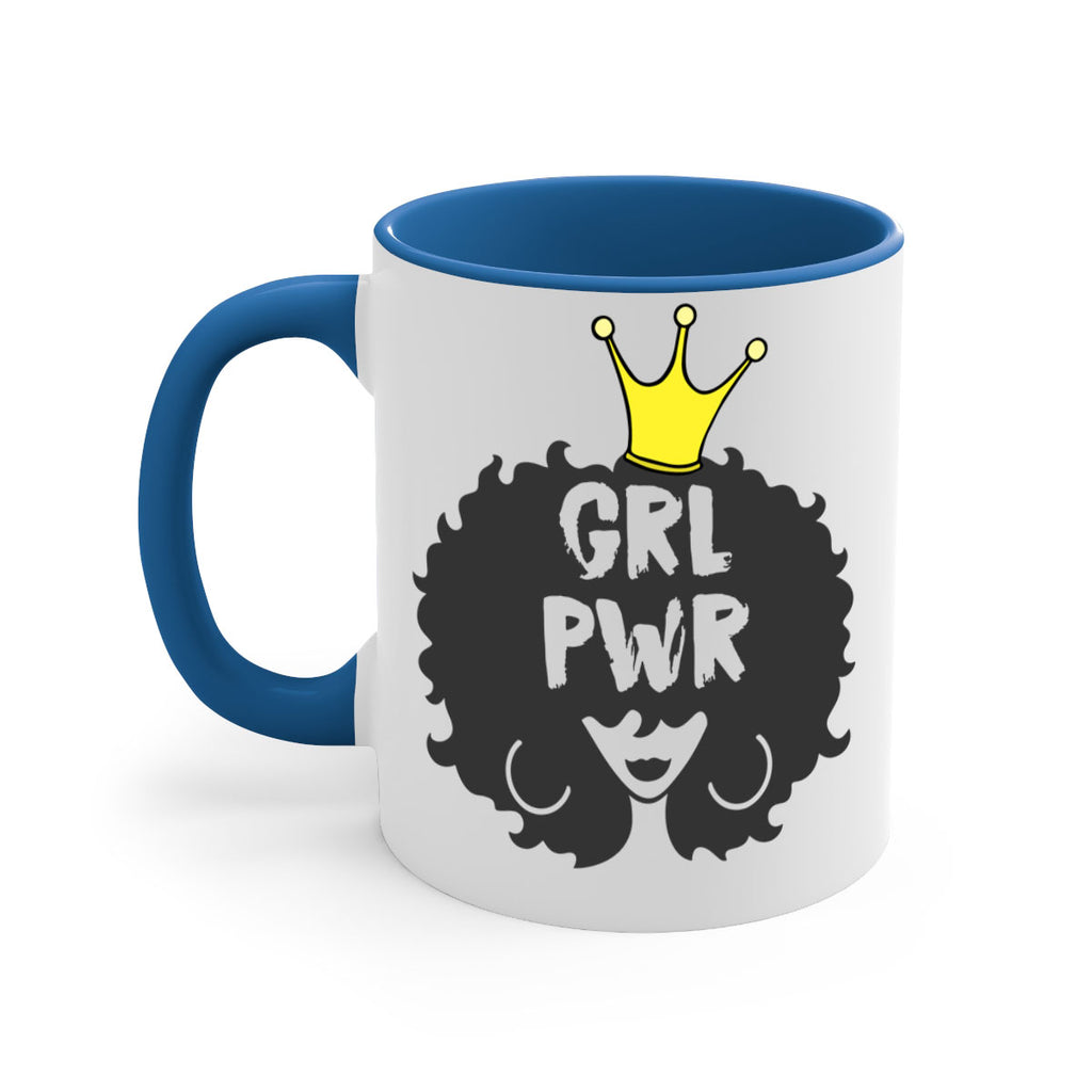 girl power with crown 34#- Black women - Girls-Mug / Coffee Cup