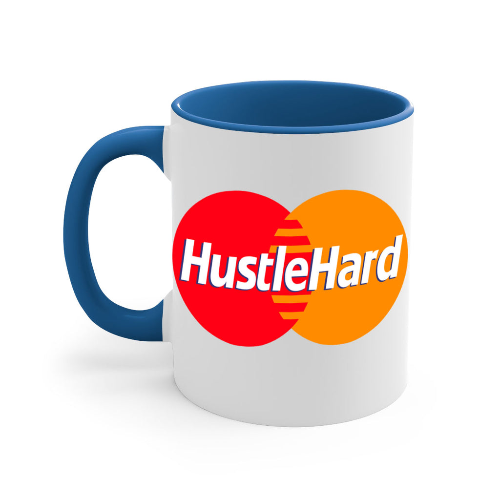 hustle hard 122#- black words - phrases-Mug / Coffee Cup