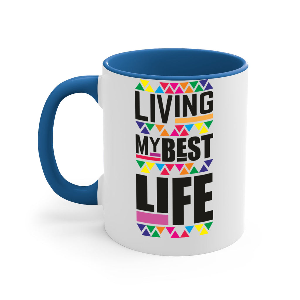 living my best life- black words - phrases-Mug / Coffee Cup