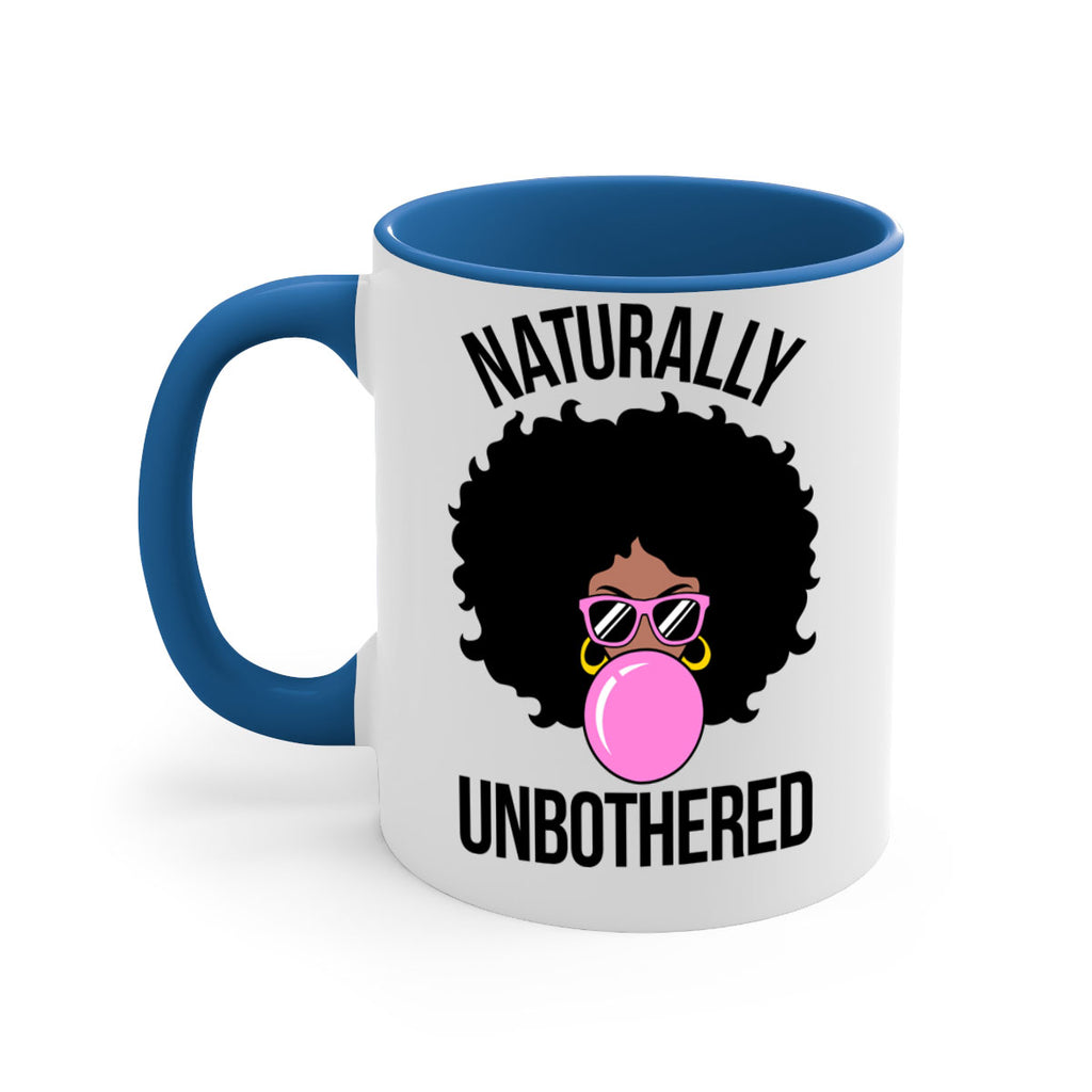 naturally unbothered afro woman 64#- black words - phrases-Mug / Coffee Cup