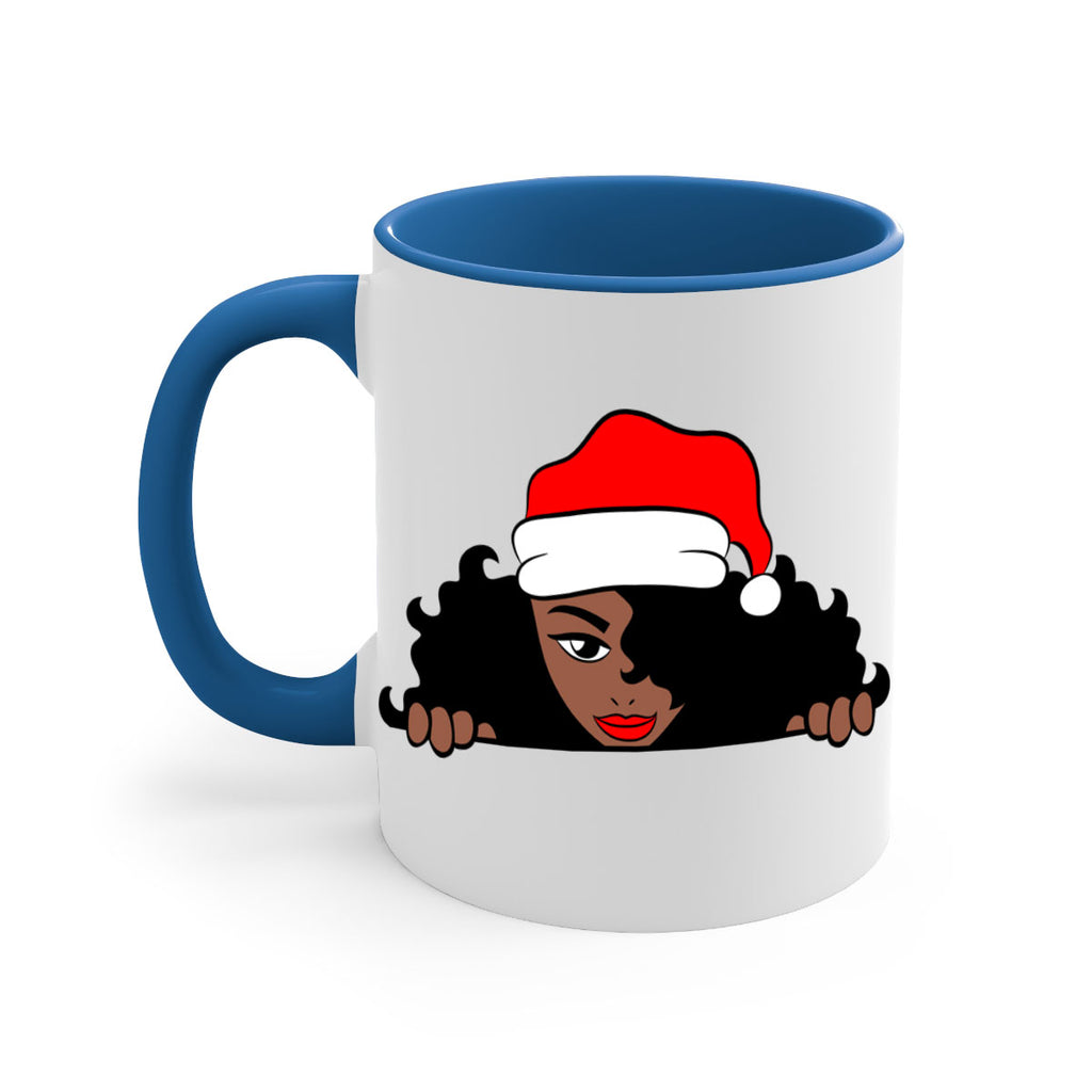 peekaboo santa girl 22#- Black women - Girls-Mug / Coffee Cup