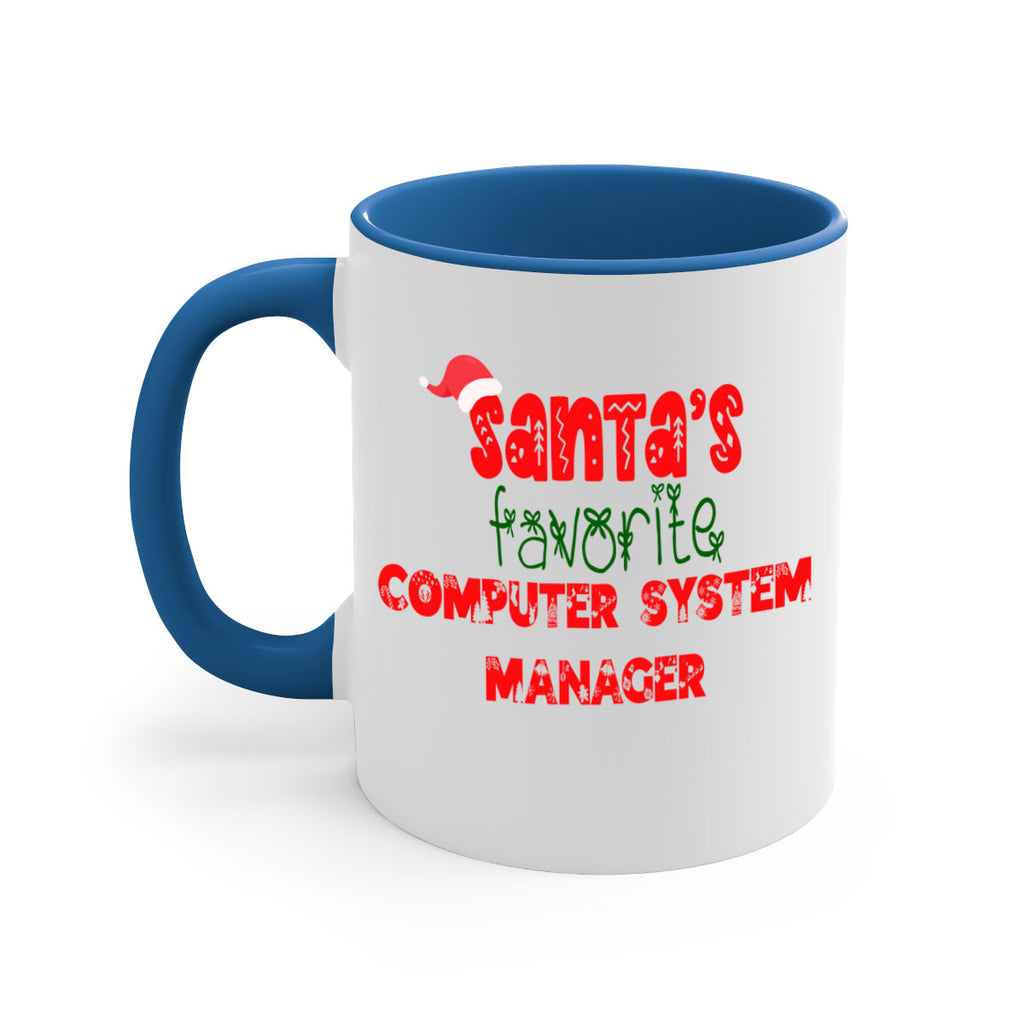 santas favorite computer system manager style 733#- christmas-Mug / Coffee Cup