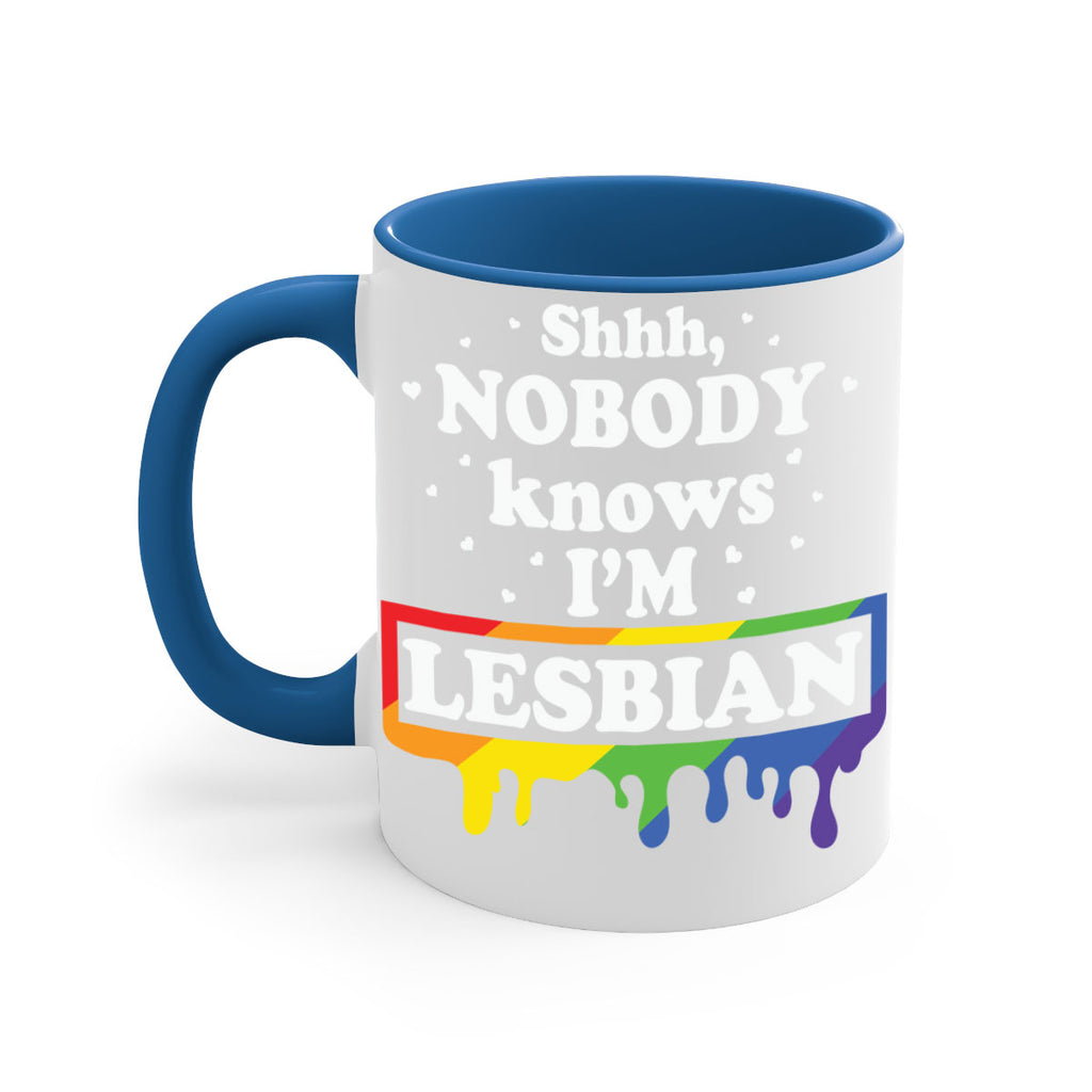 shhh nobody knows im a lgbt 21#- lgbt-Mug / Coffee Cup