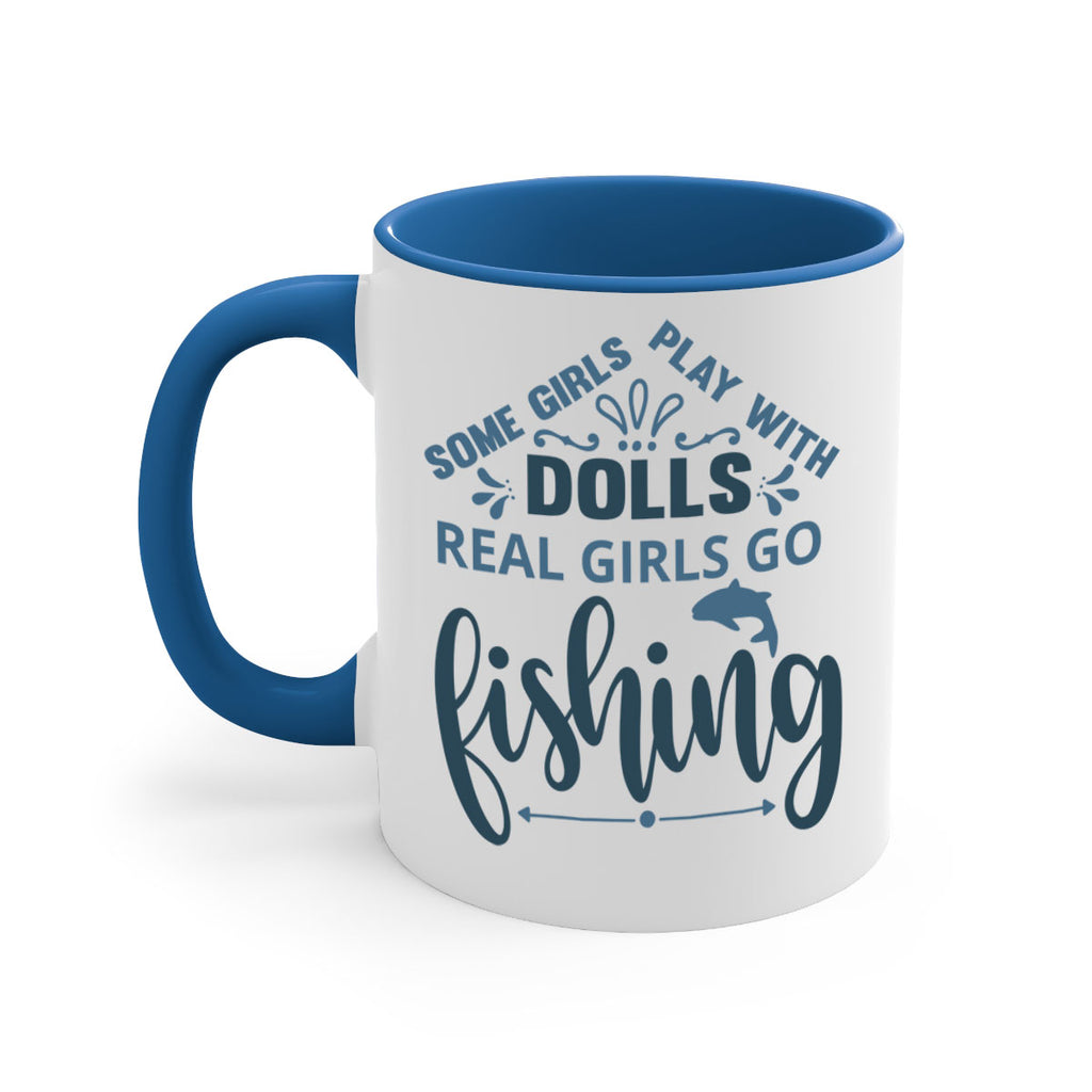 some girl play with 37#- fishing-Mug / Coffee Cup