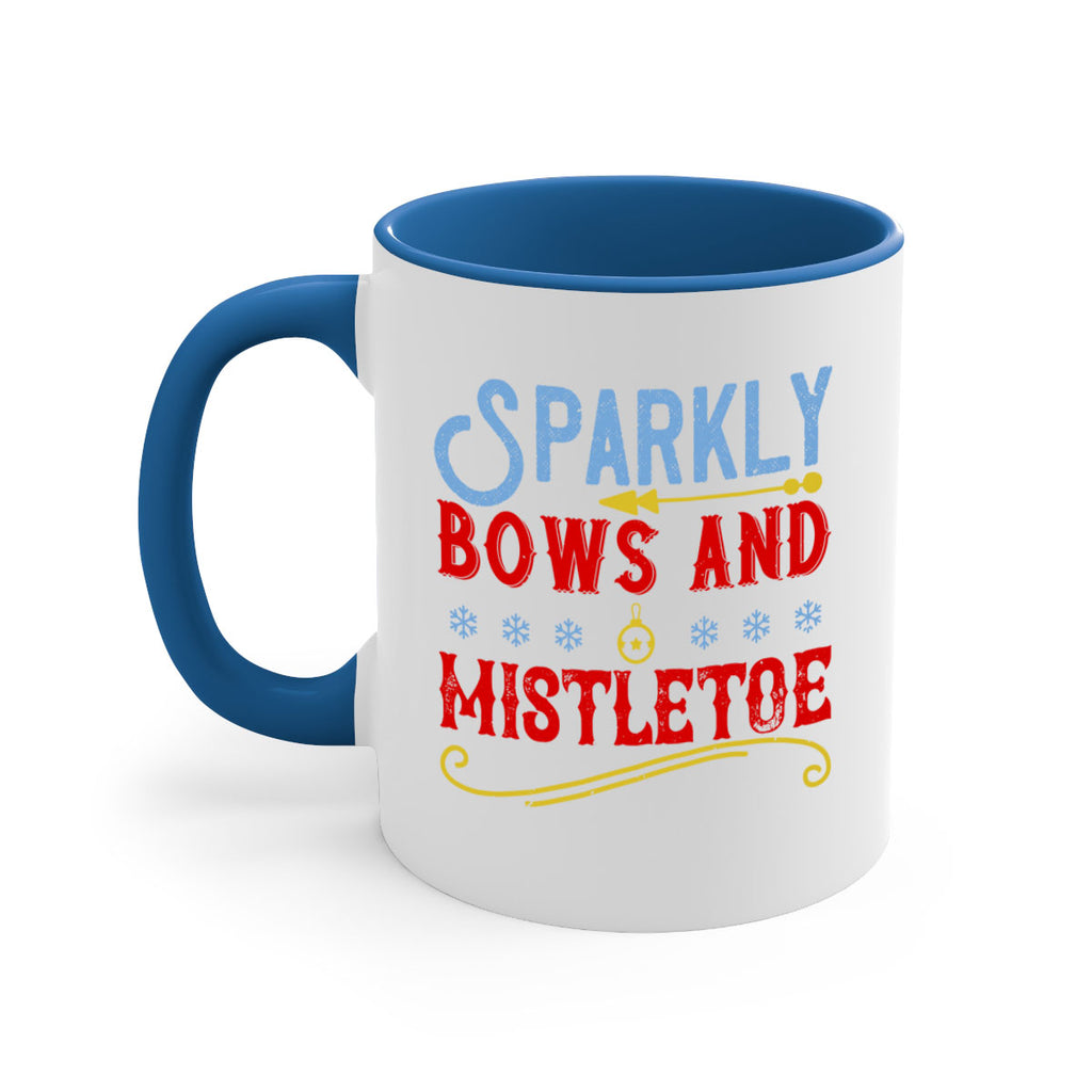 sparkly bows and mistletoe 354#- christmas-Mug / Coffee Cup