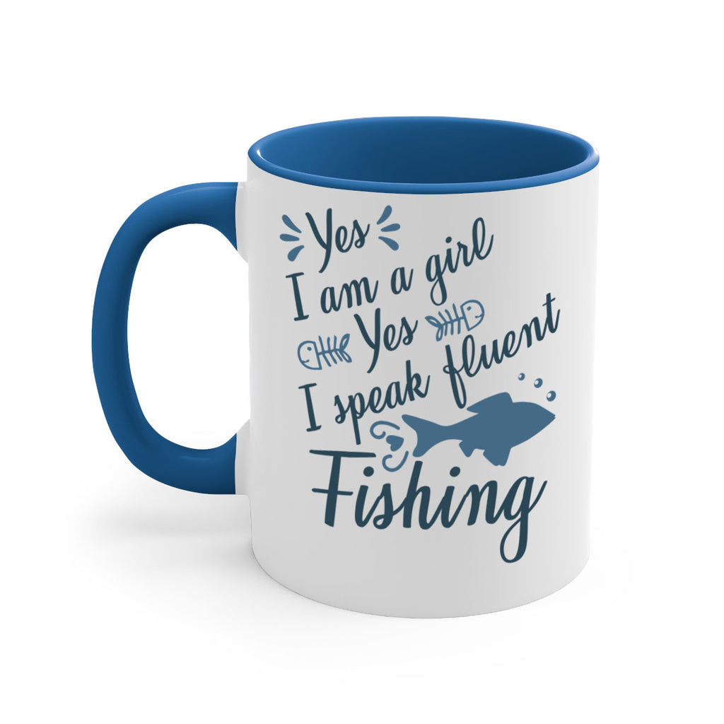 yes i am a girl 9#- fishing-Mug / Coffee Cup