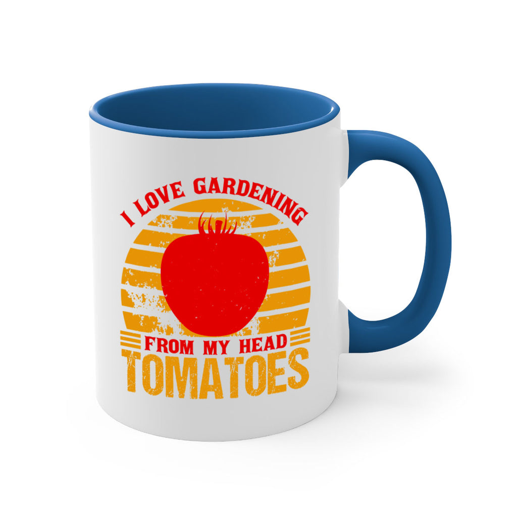 I love gardening From my head Tomatoes 53#- Farm and garden-Mug / Coffee Cup