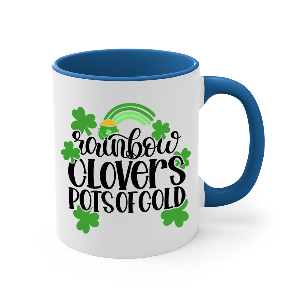 Rainbow Clovers Pots Of Gold Style 35#- St Patricks Day-Mug / Coffee Cup