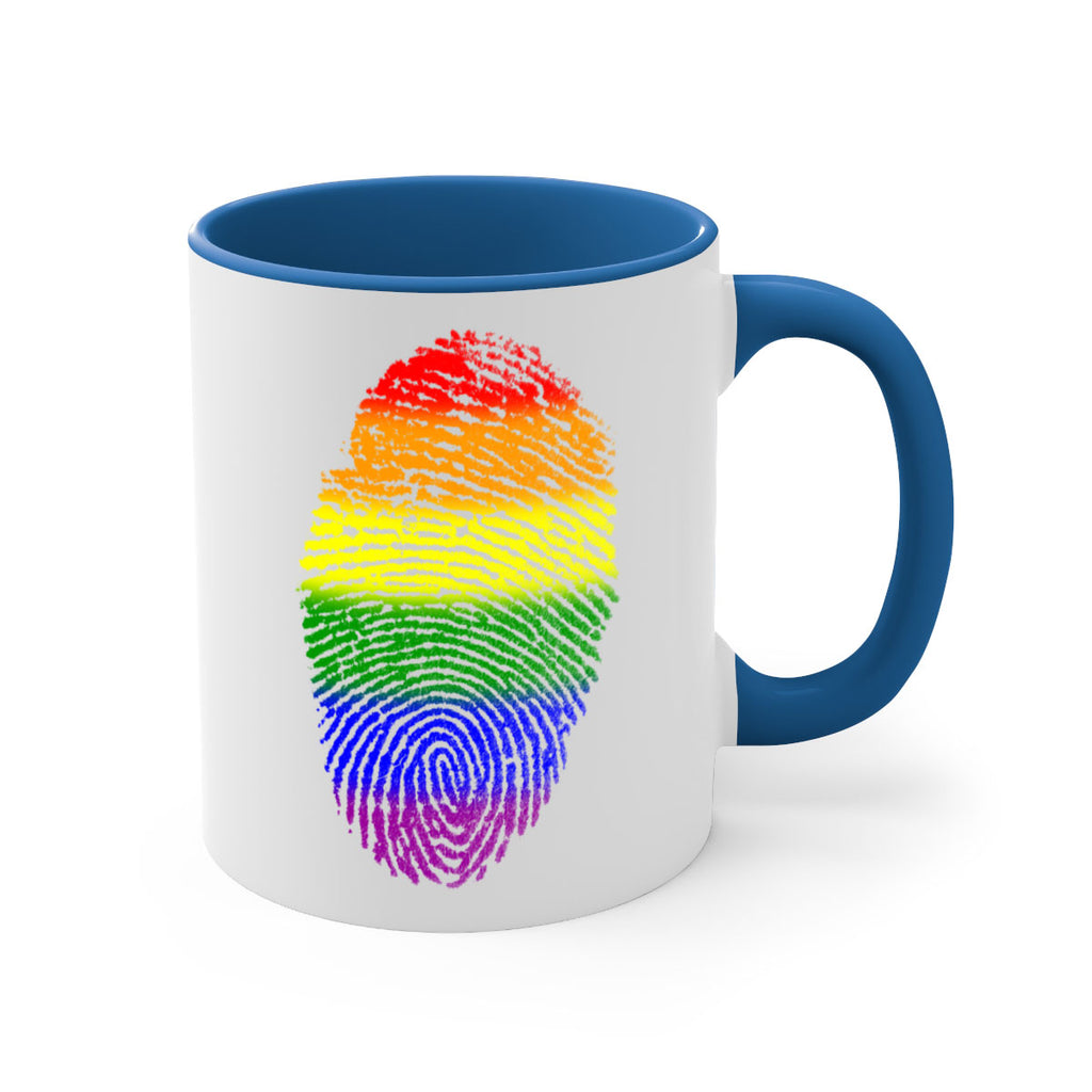 Rainbow Finger print 10#- lgbt-Mug / Coffee Cup