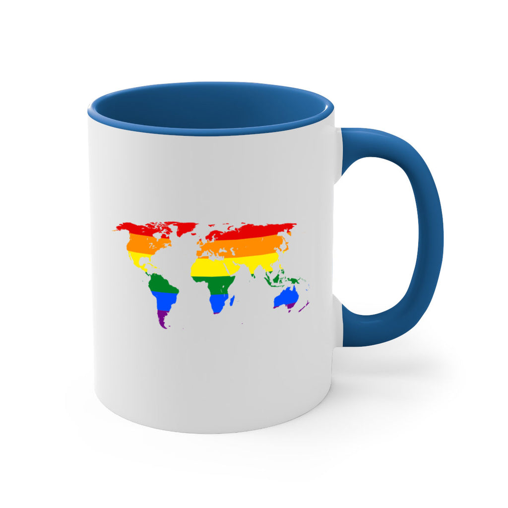 Rainbow World map 3#- lgbt-Mug / Coffee Cup