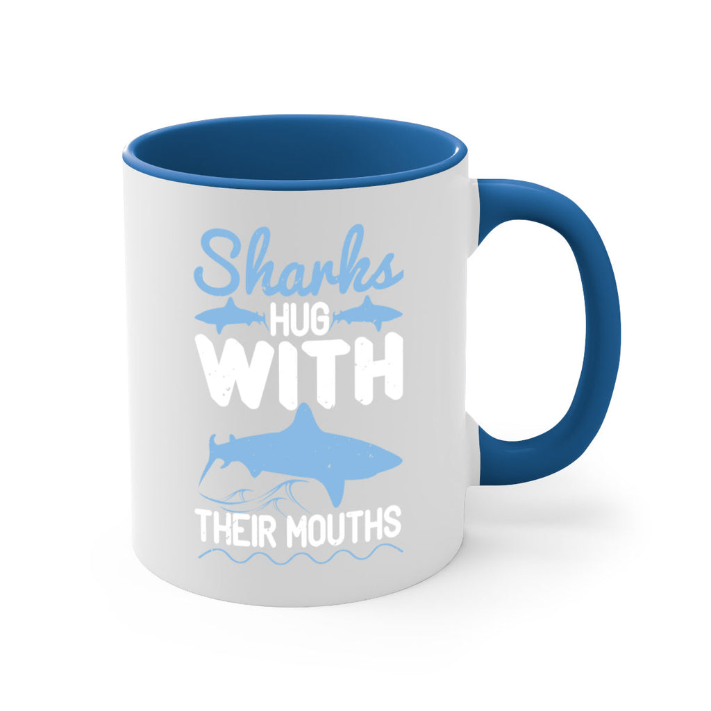 Sharks hug with their mouths Style 22#- Shark-Fish-Mug / Coffee Cup