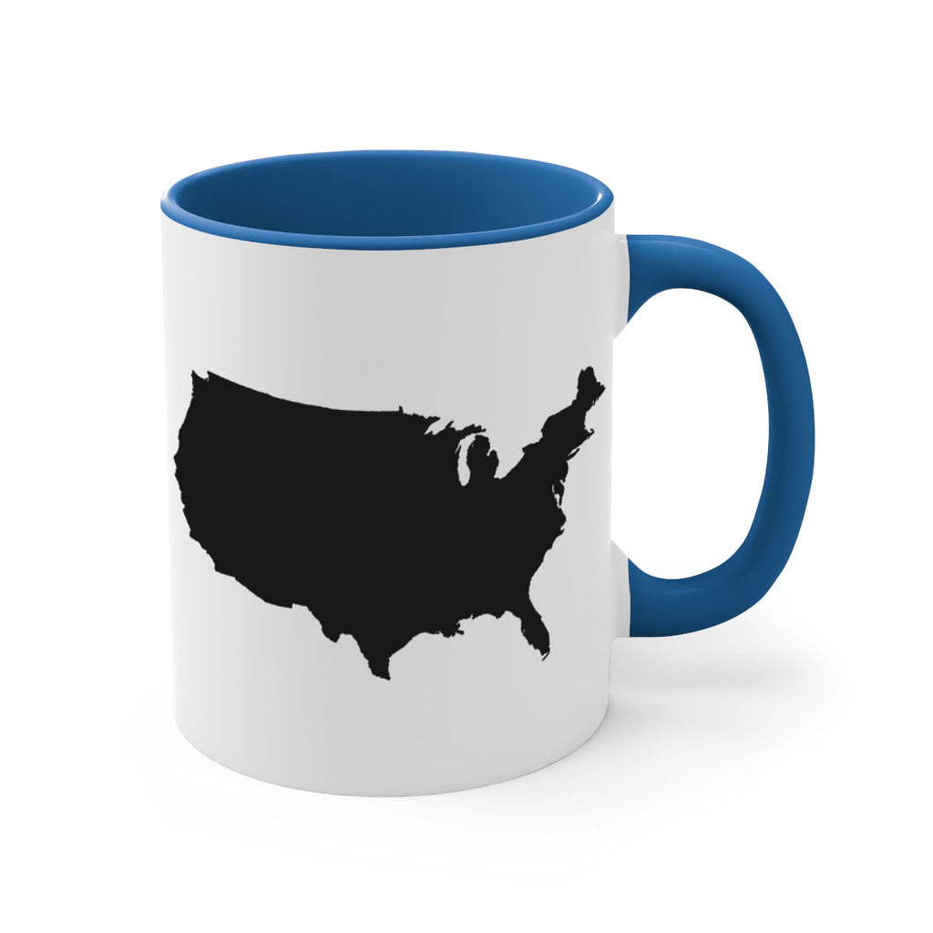 USA Solid Map Style 76#- 4th Of July-Mug / Coffee Cup