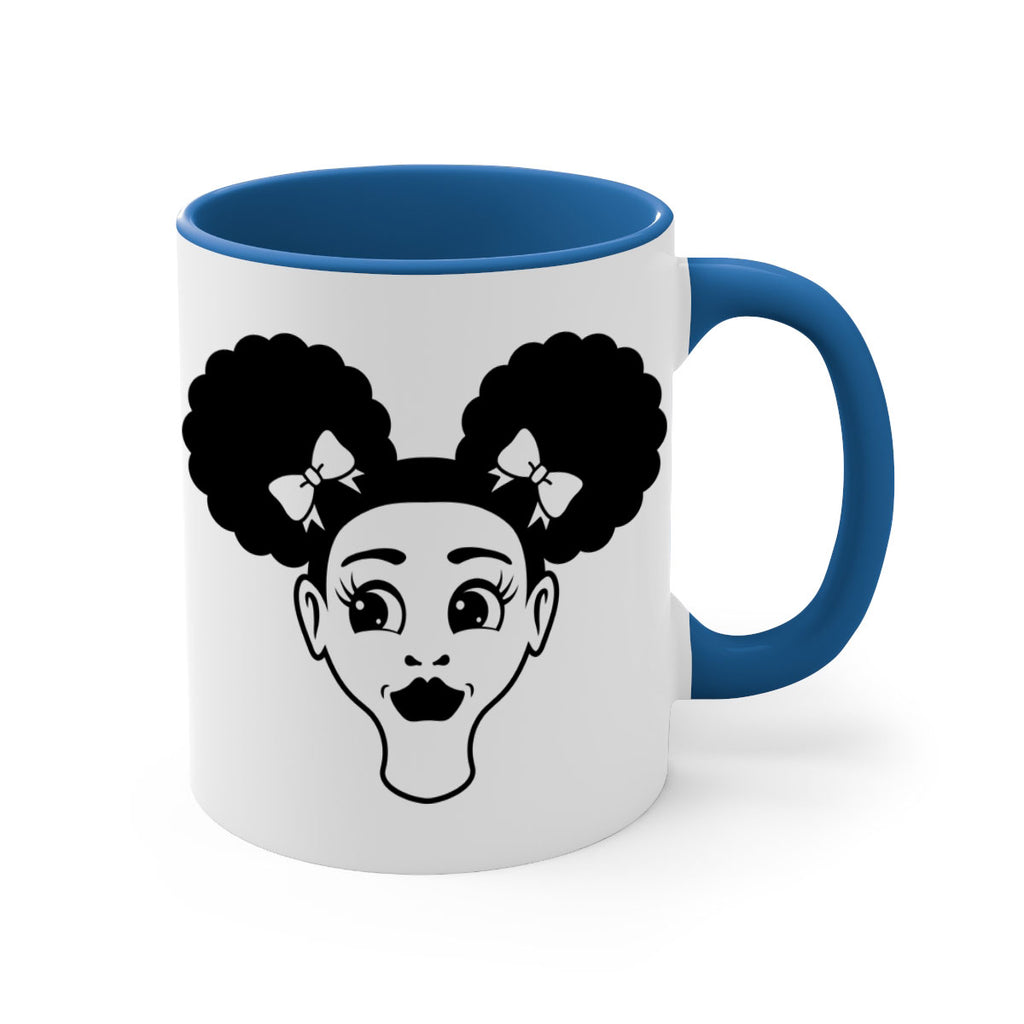 afro puffs girl face 73#- Black women - Girls-Mug / Coffee Cup