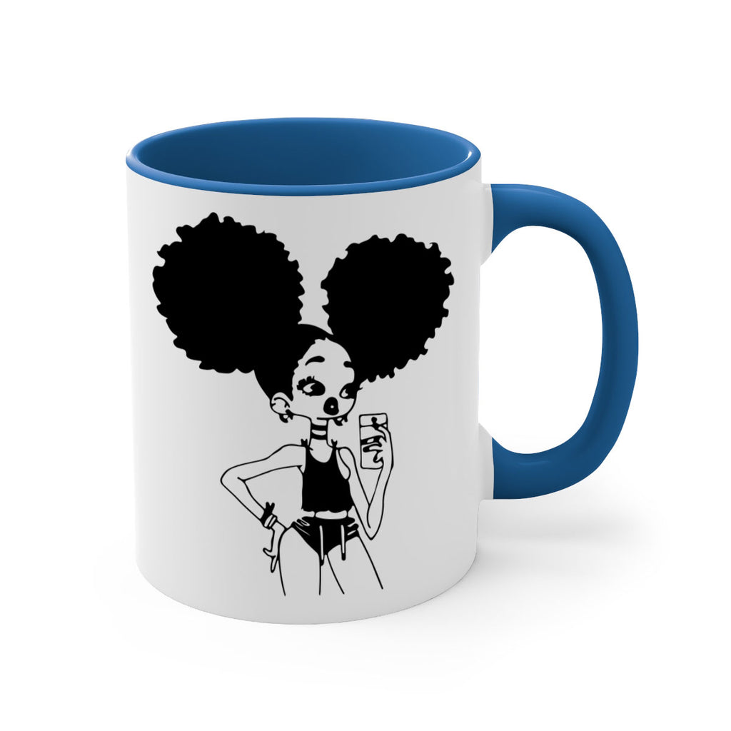 black girl taking mirror selfie  2#- Black women - Girls-Mug / Coffee Cup