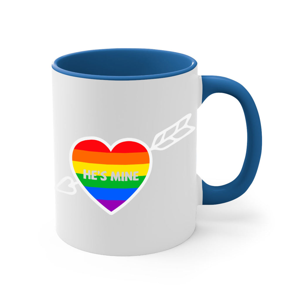 hes mine couple rainbow lgbt lgbt 133#- lgbt-Mug / Coffee Cup