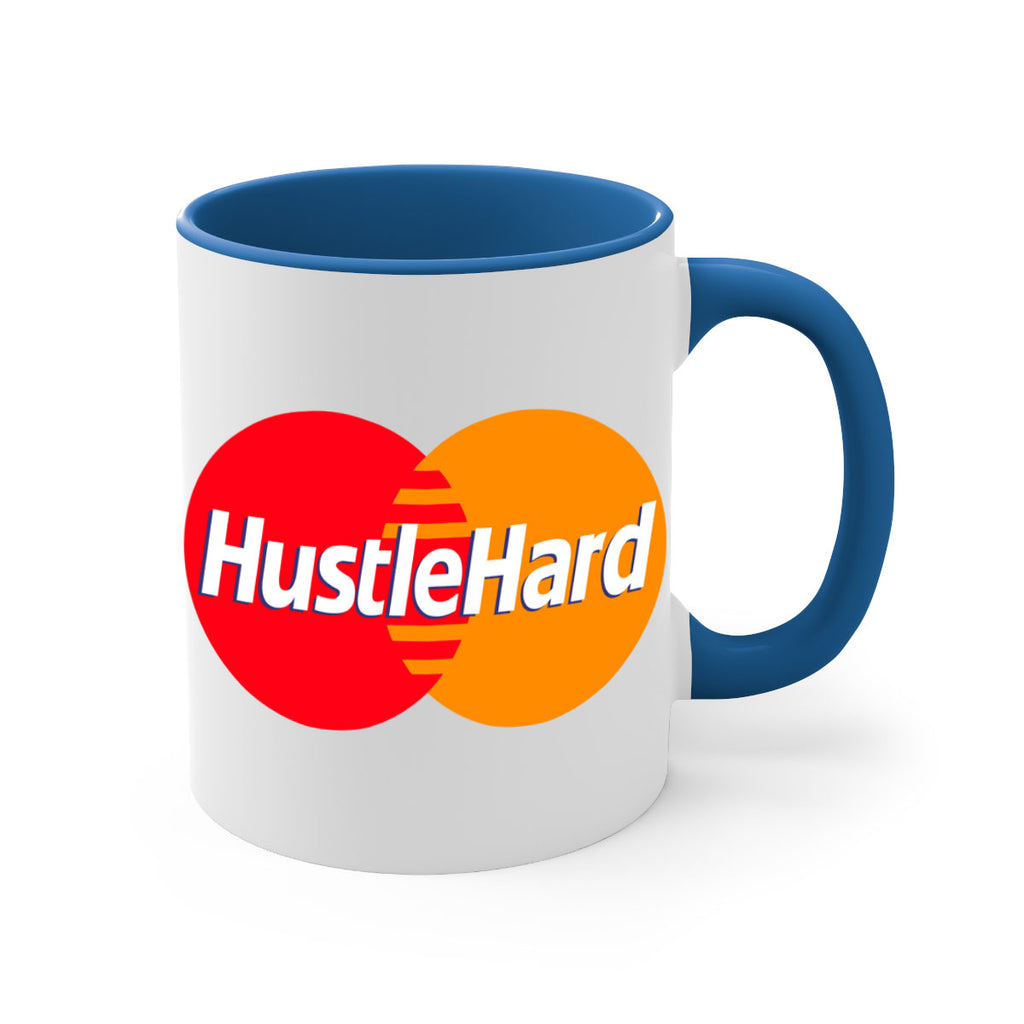 hustle hard 122#- black words - phrases-Mug / Coffee Cup