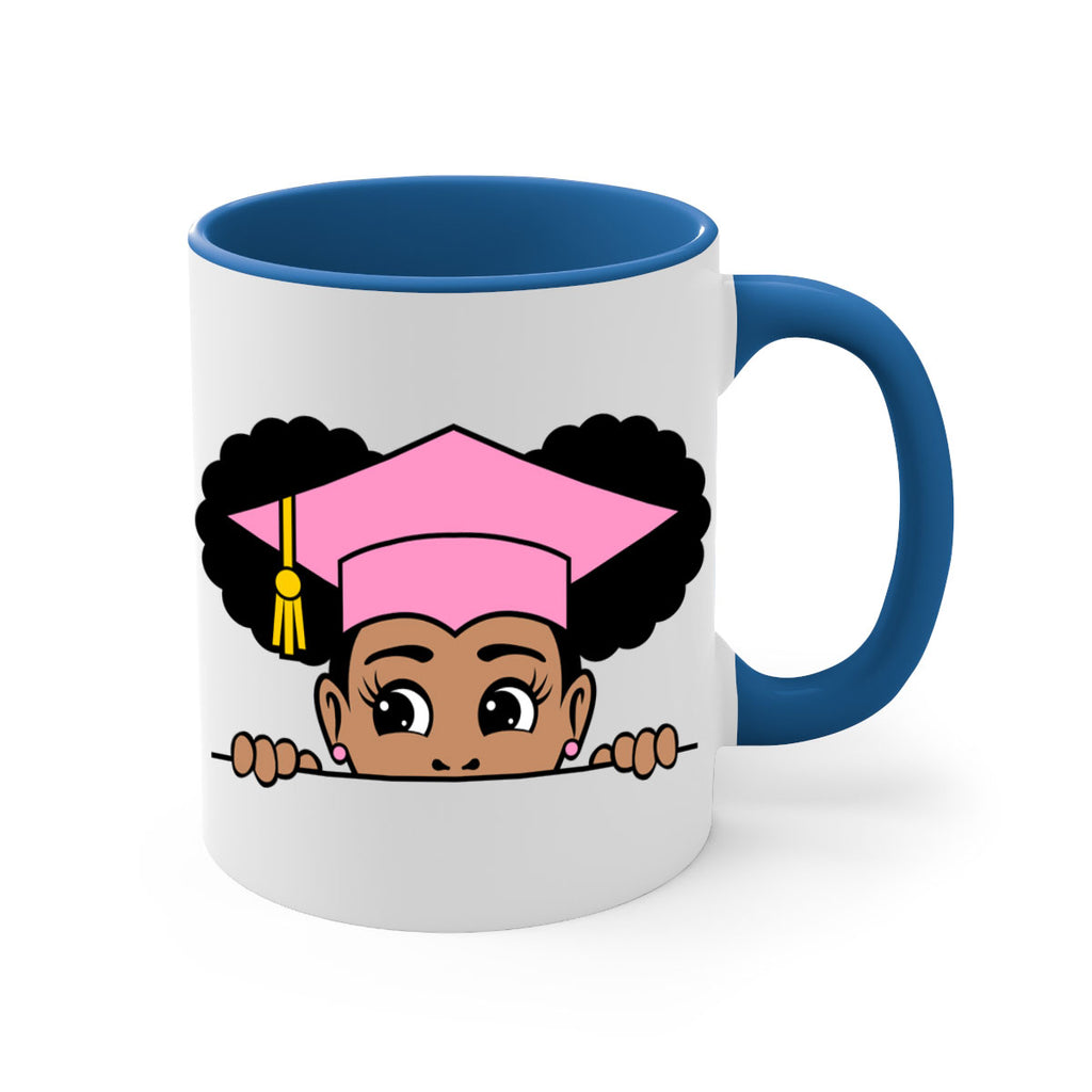 peekaboo afro puffs grad girl 23#- Black women - Girls-Mug / Coffee Cup